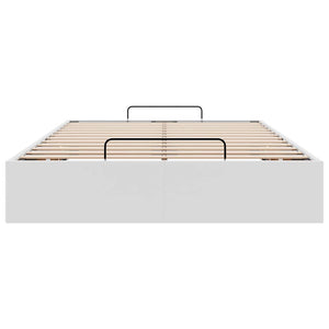 Ottoman Bett Weiß Kunstleder 120x190 cm