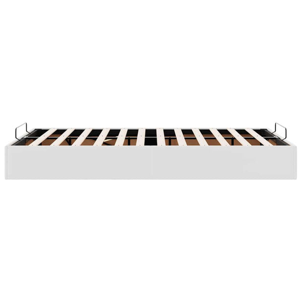 Ottoman Bett Weiß Kunstleder 120x190 cm