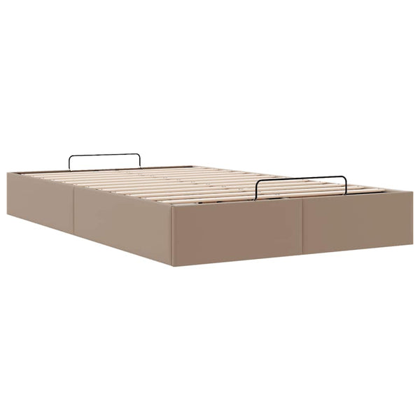 Ottomanbett 120x190 cm Kunstleder Cappuccino