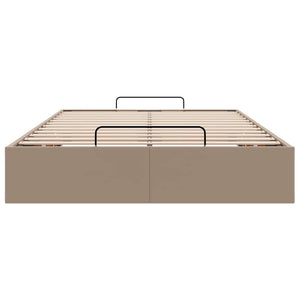 Ottomanbett 120x190 cm Kunstleder Cappuccino