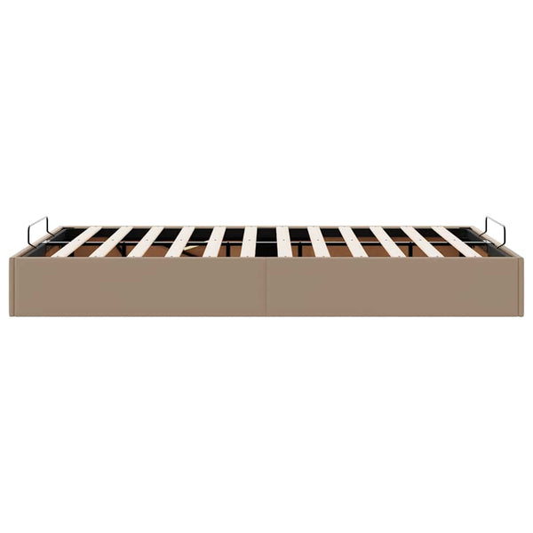 Ottomanbett 120x190 cm Kunstleder Cappuccino