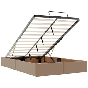 Ottomanbett 120x190 cm Kunstleder Cappuccino