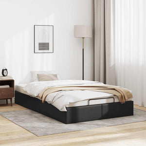 Ottoman Bett 120x200 cm Kunstleder Schwarz