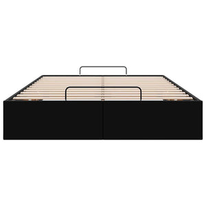 Ottoman Bett 120x200 cm Kunstleder Schwarz