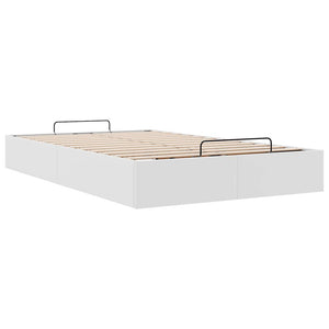 Ottoman Bett Weiß 120x200 cm Kunstleder