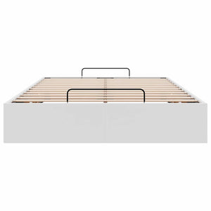 Ottoman Bett Weiß 120x200 cm Kunstleder