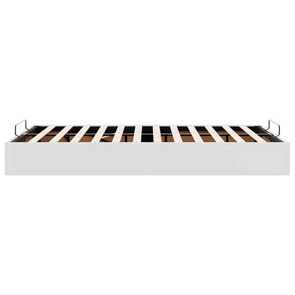 Ottoman Bett Weiß 120x200 cm Kunstleder