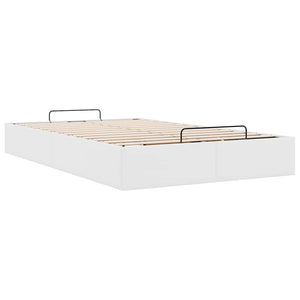 Ottoman Bett Weiß 120x200 cm Kunstleder