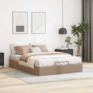 Ottoman Bett 140x190cm Cappuccino Kunstleder
