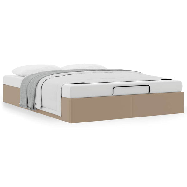 Ottoman Bett 140x190cm Cappuccino Kunstleder