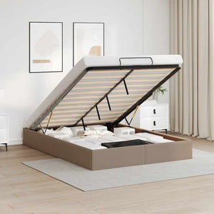 Ottoman Bett 140x190cm Cappuccino Kunstleder