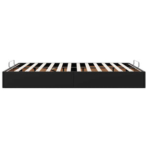 Ottoman Bett 140x200 cm Kunstleder Schwarz