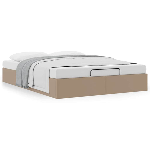 Ottoman Bett 140x200cm Cappuccino Kunstleder