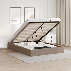 Ottoman Bett 140x200cm Cappuccino Kunstleder