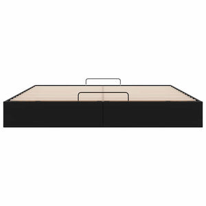 Ottoman Bett Schwarz 160x200 cm Kunstleder