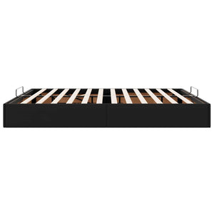 Ottoman Bett Schwarz 160x200 cm Kunstleder