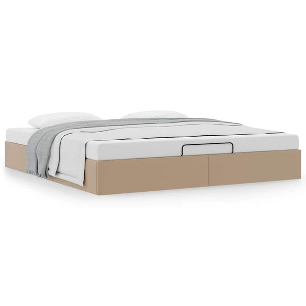 Ottoman Bett 160x200cm Cappuccino Kunstleder
