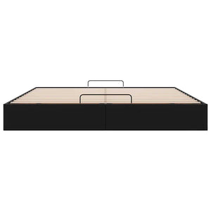 Ottoman Bett Schwarz 180x200 cm Kunstleder