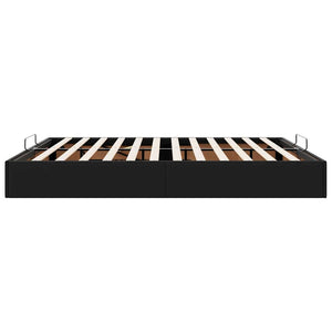 Ottoman Bett Schwarz 180x200 cm Kunstleder