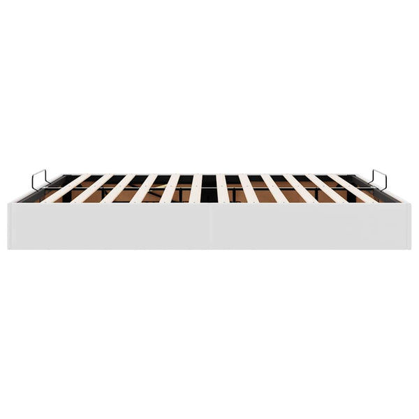 Ottoman Bett Weiß 180x200 cm Kunstleder
