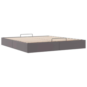 Ottoman Bett 180x200 cm Grau Kunstleder