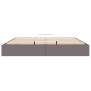 Ottoman Bett 180x200 cm Grau Kunstleder