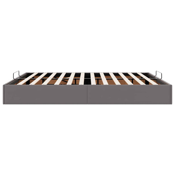 Ottoman Bett 180x200 cm Grau Kunstleder