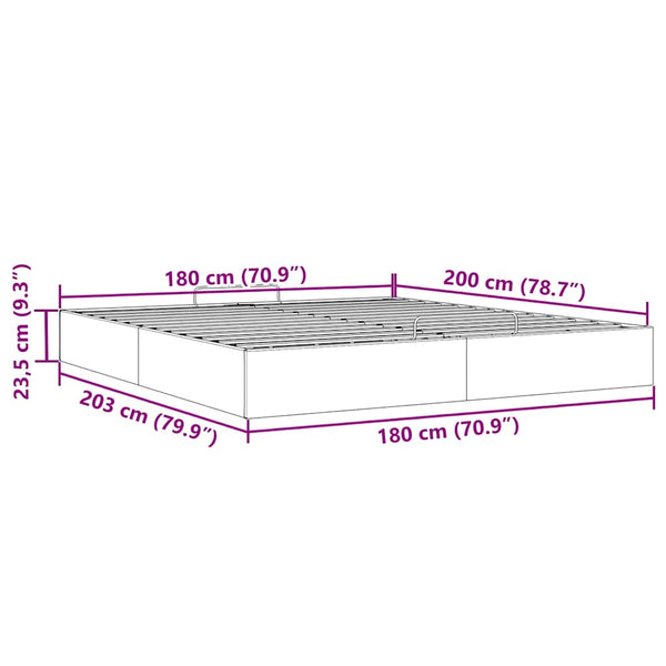 Ottoman Bett 180x200 Cappuccino Kunstleder