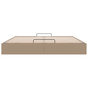 Ottoman Bett Cappuccino Kunstleder 200x200 cm