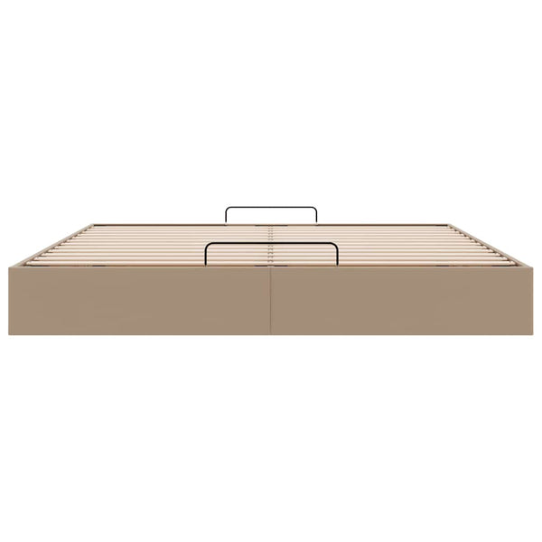 Ottoman Bett Cappuccino Kunstleder 200x200 cm