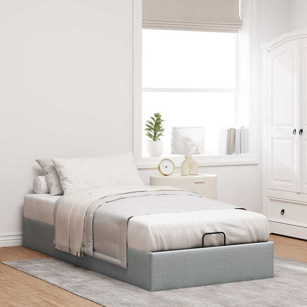 Ottoman Bett Hellgrau 80x200 cm