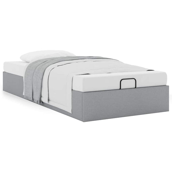 Ottoman Bett Hellgrau 80x200 cm