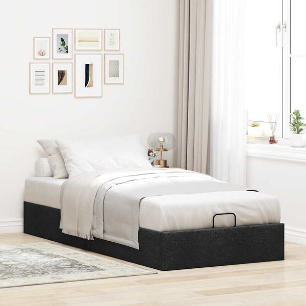 Ottoman Bett Schwarz 80x200 cm