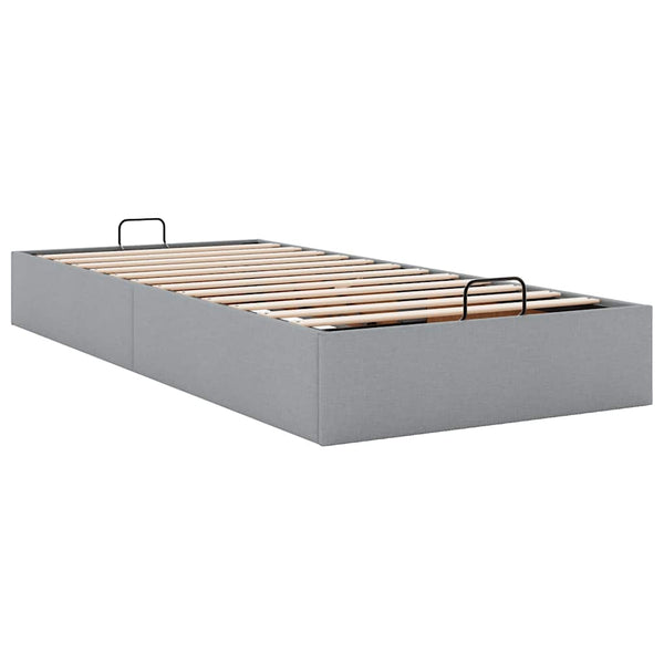 Ottoman Bett Hellgrau 90x190 cm