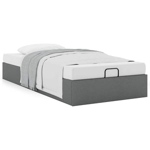 Ottoman Bett Dunkelgrau 90x190 cm