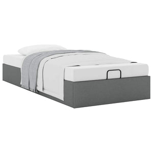 Ottoman Bett Dunkelgrau 90x190 cm