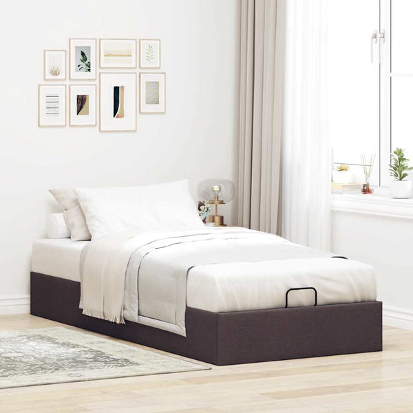Ottoman Bett Dunkelbraun 90x190 cm
