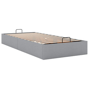 Ottomanbett Hellgrau 90x200 cm