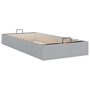 Ottomanbett Hellgrau 90x200 cm