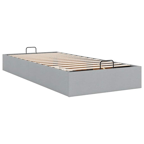 Ottomanbett Hellgrau 90x200 cm