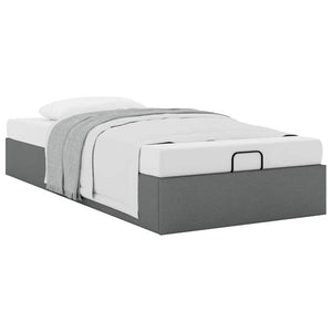 Ottoman Bett Dunkelgrau 90x200 cm