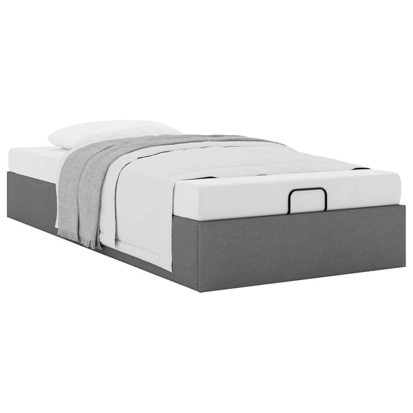 Ottoman Bett Dunkelgrau 90x200 cm