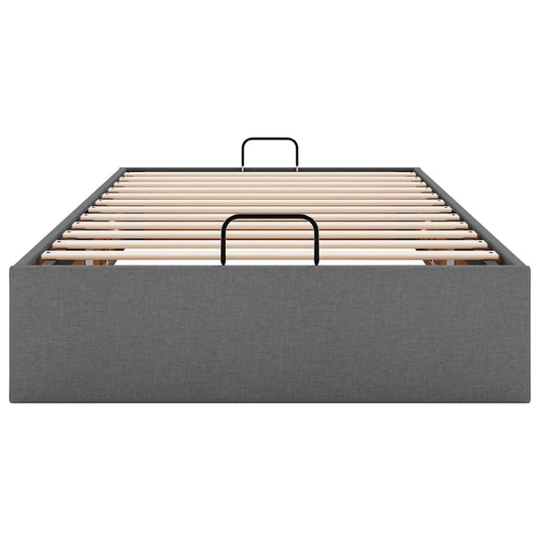 Ottoman Bett Dunkelgrau 90x200 cm