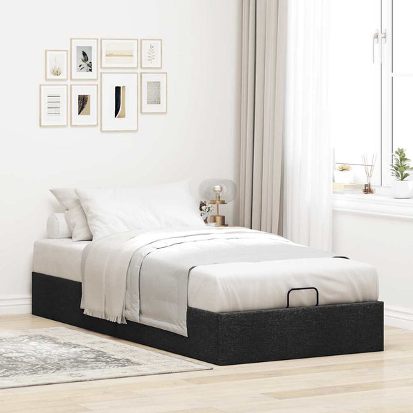 Ottoman Bett Schwarz 90x200 cm
