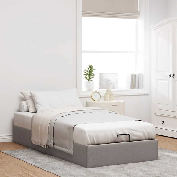 Ottoman Bett Taupe 90x200 cm