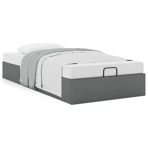 Ottoman Bett 100x200 cm Dunkelgrau
