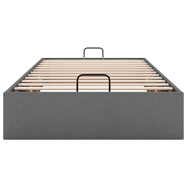 Ottoman Bett 100x200 cm Dunkelgrau