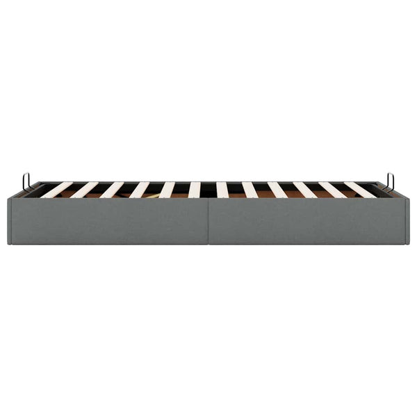 Ottoman Bett 100x200 cm Dunkelgrau