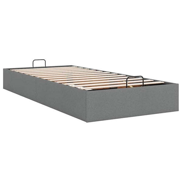 Ottoman Bett 100x200 cm Dunkelgrau