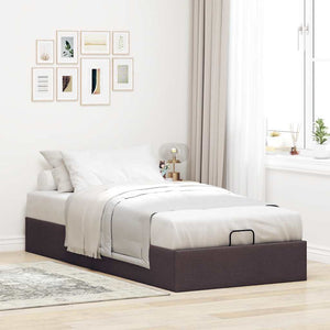 Ottoman-Bett Dunkelbraun 100x200 cm